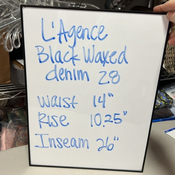 L'Agence Black Waxed Skinny Denim Size 28 - Picture 8 of 15